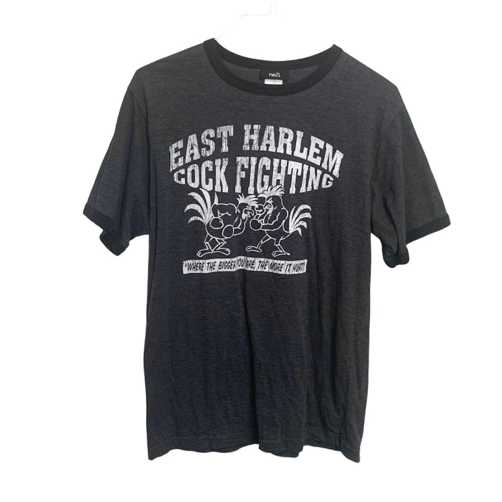 Rue 21 East Harlem Rooster Fighting Tshirt Medium